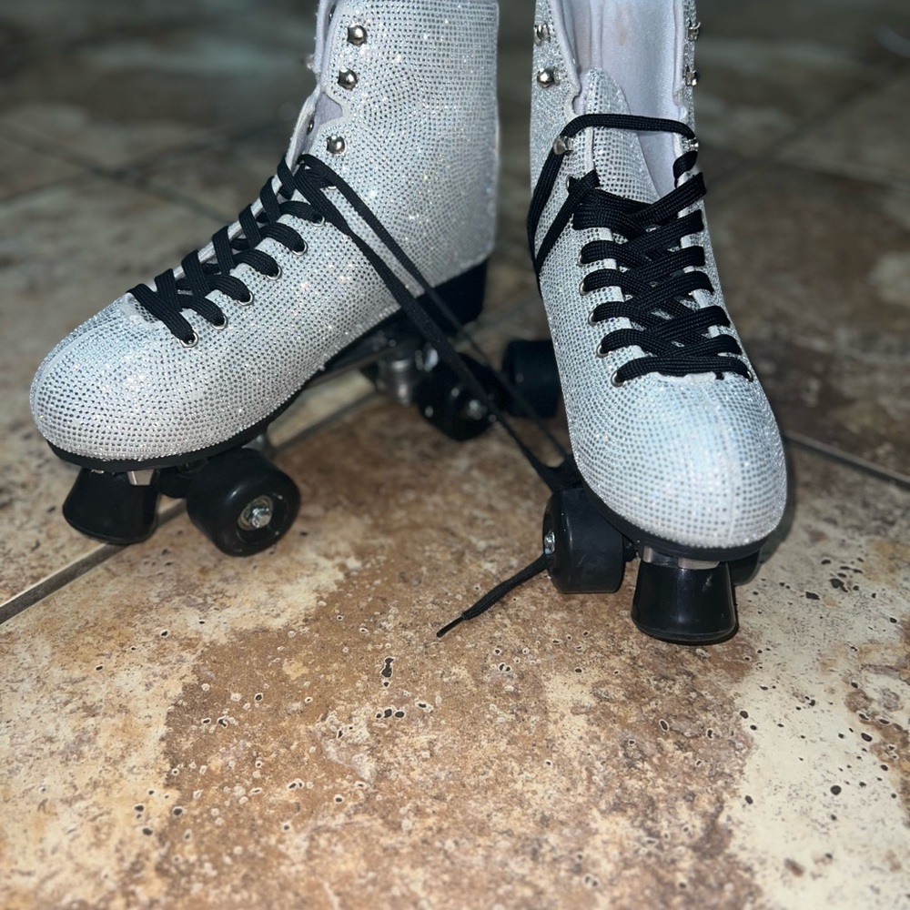 Women's Silver Roller Skates